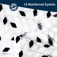 thumbnail image 6 of Mainstays Printed PEVA Shower Liner Set, 70 in x 72 in, 12 Metal Hooks, Black White Diamond, 6 of 11