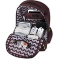 thumbnail image 4 of Fisher Price Diaper Bag Backpack - Signature Collection, with Cell Phone and Tablet Pockets and Stroller Clips (Burgundy1), 4 of 6