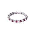 thumbnail image 2 of Bague Éternité Rubis & Diamant 1 1/2ct Or Blanc 14K, 2 of 3