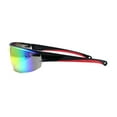 thumbnail image 3 of ANSI Z87.1 Warp Around Mens Shatterproof Safety Glasses U6 L3 Mirror Lens Red Rainbow Mirror, 3 of 4