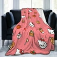 thumbnail image 3 of Hello Kitty Fleece Blanket Super Soft Cozy Throw Blanket 40"X30", Lightweight Fuzzy Comfy Flannel Blanket Warm Plush Throw Blankets For Couch, Sofa, Bed, 3 of 7