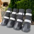 thumbnail image 3 of Visland 4Pcs Durable Dog Shoes, Large Dogs, Waterproof Adjustable Winter Dog Boots, Anti-Slip Rain/Snow Outdoor Warm Dog Shoes Protector for Running, Hiking, Walking, 3 of 8