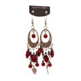 thumbnail image 2 of Pendientes de cuentas Declaración Tassel Drop Pendientes para mujeres Citas de regalo de cumpleaños Rojo, 2 of 9