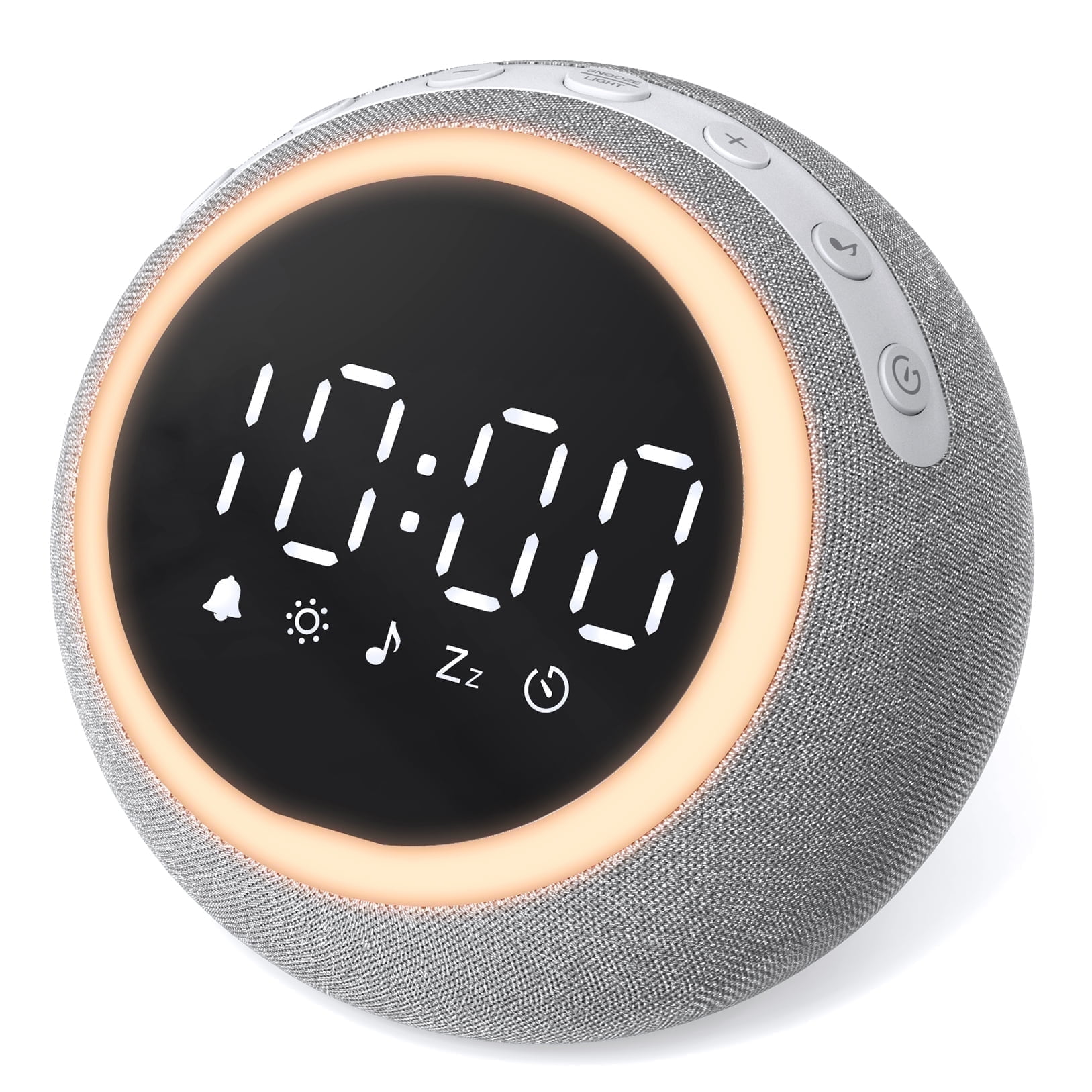 Dreamegg White Noise Sound Machine for Sleep, Sleep Machine with Alarm Clocks and Night Light for Bedrooms, Gray