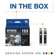 thumbnail image 3 of EPSON 125 DURABrite Ultra Ink Standard Capacity Black Dual Cartridge (T125120-D2) Works with Stylus NX-125, NX-127, NX-130, NX-230, NX-420, NX-530, NX-625, WorkForce WF-320, WF-323, WF-325, WF-520, 3 of 6