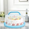 thumbnail image 1 of Portable Round Cake Dome Holder Container Carrier Keeper with Collapsible Handles & Clip Lock, BPA Free, 1 of 6