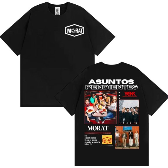 Morat Asuntos Pendientes 2025 Tour Merch Unisex Oversized Soft Cotton Graphic Short Sleeve T-Shirt - Casual Streetwear