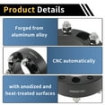 thumbnail image 5 of 2Pcs 6x139.7mm Wheel Spacers 106.1mm M12x1.5 Hubcentric Wheel Spacer Forged Wheel SpacerS for Toyota 4Runner 89-23 Aluminum Alloy 6061-T6, 5 of 6
