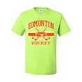 thumbnail image 2 of Wild Bobby City of Edmonton Hockey Fantasy Fan Sports Men's T-Shirt, Safety Green, Large, 2 of 5