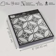 thumbnail image 4 of Paquete De 24 Azulejos De Papel Tapiz De 8 X 8 "" Con Diseño De Círculos Florales Para Protector Contra Salpicaduras De Cocina. Protector Contra Salpicaduras Apto Para Inquilinos Que Se Puede Despegar, 4 of 5