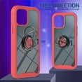 thumbnail image 5 of SaniMore Case for iPhone 14 Plus 6.7" 2022 Release, Rugged PC Backplane Shockproof TPU Bumper 360° Rotatng Ring/Kickstand Anti-drop Heavy Duty Protective Case  For iPhone 14 Plus, Red, 5 of 5