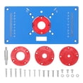 thumbnail image 1 of Graflsoa Plaque d'Insertion de Table de Défonceuse en Alliage d'Aluminium avec 4 Anneaux Rouges et Vis pour Outils de Menuiserie, 1 of 6