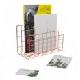 thumbnail image 4 of Magazine Rack Book Record Holder  3 Slot Desktop File Sorter Organizer Rack  Metal Desktop Iron Storage, 4 of 5
