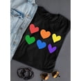 thumbnail image 3 of Colorful Hearts Pride Design Tee T-shirt Women's, 3 of 3