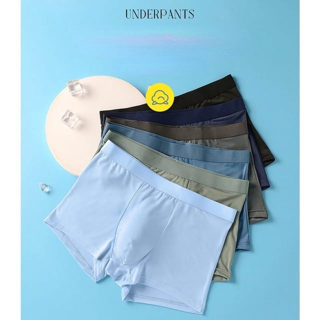 Guardurnaity 5 piezas de bragas de caja para hombres, ropa interior suave y lisa para hombres, ropa interior sexy para hombres, suave y transpirable Ropa interior Aleatorio 2XL