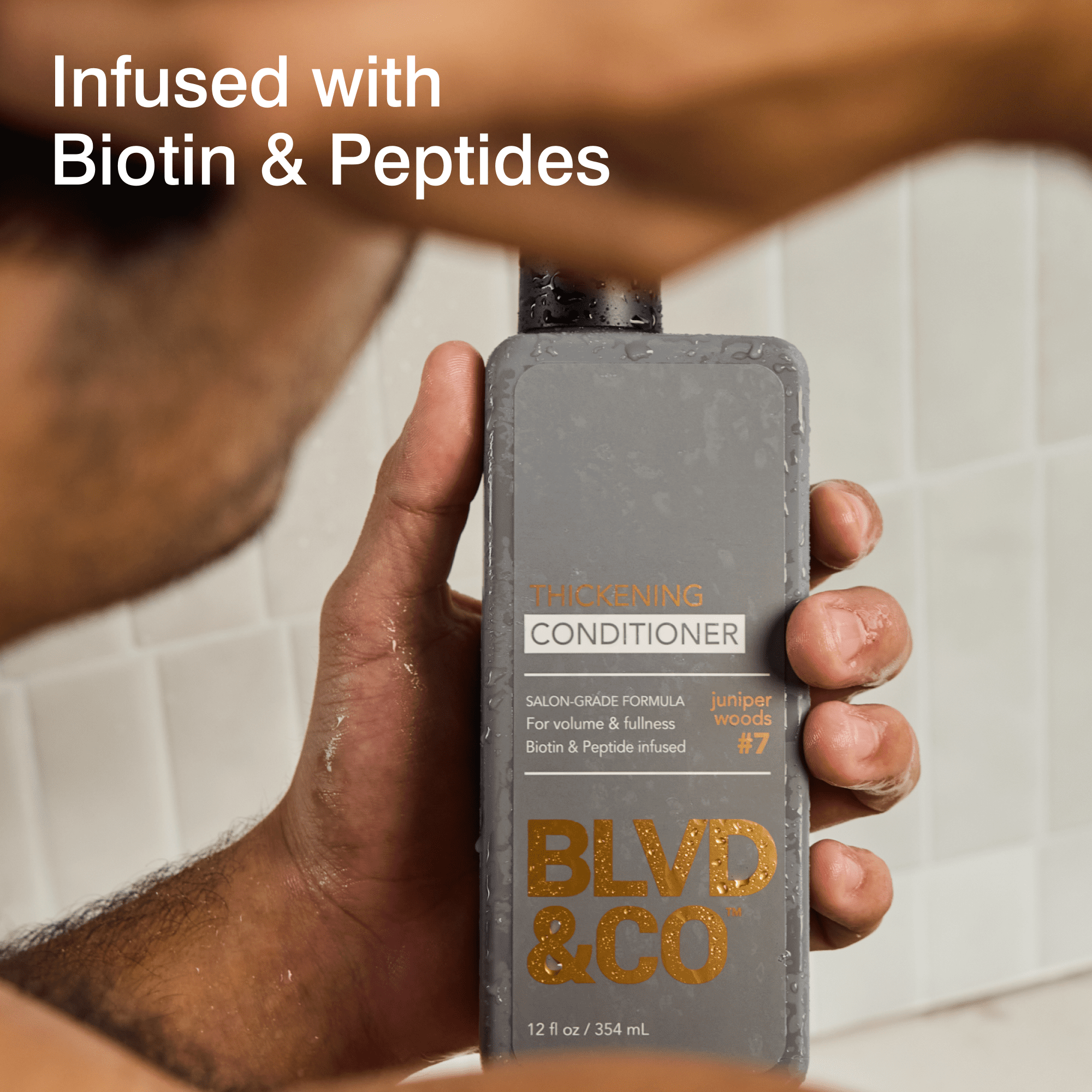 BLVD & Co Men's Thickening Conditioner with Biotin & Peptides, Volumizing and Sulfate-Free