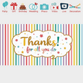 thumbnail image 6 of Colorful Design Thanks Banner Glitter Text Appreciation Decoration for Teacher's Day Employee Recognition Party Decor, 6 of 8