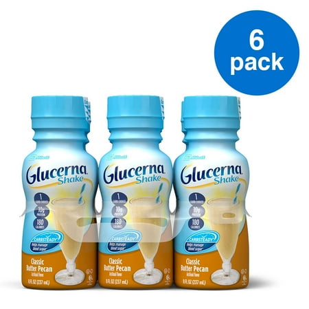 Glucerna Shake, To Help Manage Blood Sugar, Classic Butter Pecan, 8 Oz, 6 Ct