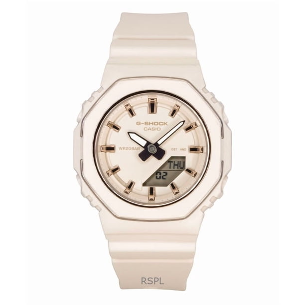 Casio Reloj G-Shock Analógico-digital de Cuarzo con Correa de Resina de Base Biológica, Esfera Beige, GMA-P2110-4A, 200 M, para Mujer