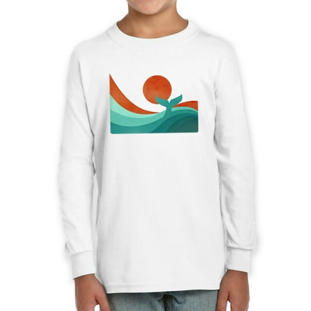 

Image Conscious Whale Tail In The Sunset Long Sleeve Toddler -Jay Fleck Designs Unisex Regular Fit