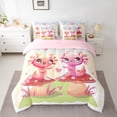 thumbnail image 2 of Feelyou Cartoon Axolotl Kid Bedding Comforter Set 7pcs, Mushroom Plant King Bedding Sets, 2 of 8