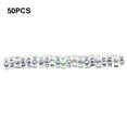 thumbnail image 1 of 50 Pieces Rhinestone Rondelle Handmade Rondelles Loose Bead Spacer Beads Jewelry Crystal Multi-colors Loose Bead Earring Necklace Accessories White AB, 1 of 6