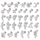 thumbnail image 2 of 1PC G23 TitaniumSteel 16G CZ Gem Moon Labret Lip Bar Ring Crystal Flower Ear Cartílago Tragus Helix Piercing Tornillo Fit Top 16g Tan Jianjun unisex, 2 of 2