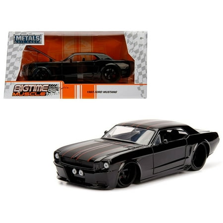 1965 Ford Mustang Specs - 1965 Ford Mustang Black with Matte Black Stripes 1/24 Diecast Model Car by Jada