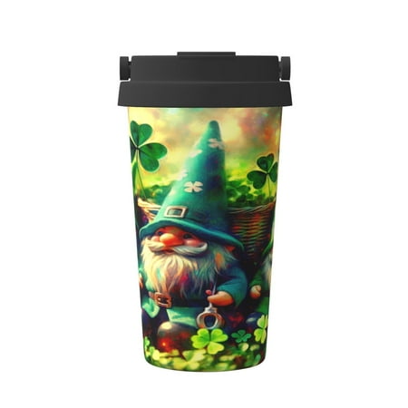 

Ocsxa St. Patrick s Day USA Flag Print Carry Insulated Coffee Mug Insulated Tumbler Reusable Insulated Cold Brew Iced Coffee Cup Thermos Gifts for Women Men Him Her