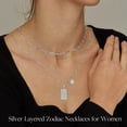 thumbnail image 3 of Turandoss Zodiac Layered Necklaces for Women 14K Gold Plated Retro 12 Constellation Pisces Pendant Fashion Jewelry Tarot Card Birthday Gifts for Her Women Teenage Girl Best Friend, 3 of 7