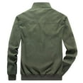 thumbnail image 6 of ZCFZJW Men's Bomber Jackets Lightweight Windbreaker Full Zip Long Sleeve Fashion Jacket Casual Daily Coat Outwear Sportswear with Zipper Pockets Army Green XXL, 6 of 8