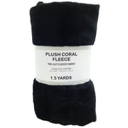 Shason Textile 54/60" Wide Solid Anti-Pill Fleece 1.5 Yard Precut Fabric, Black