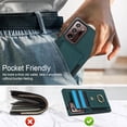 thumbnail image 4 of Allytechgroup Wallet Case for Samsung Galaxy Note 20 Ultra, PU Leather Cards Slots Ring Kickstand Anti-Scratch Stylish Phone Case Cover for Women Men, Green, 4 of 8