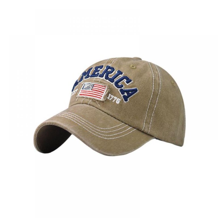 American Flag Hats Vintage Washed Distressed Cotton Dad Hat  display picture 1