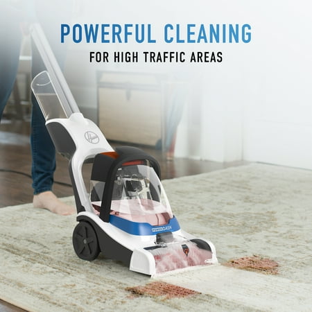 Hoover - PowerDash Corded Upright Deep Cleaner - White/Blue
