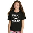 thumbnail image 3 of Friday Monday Happy Sad Weekend Vibes Crewneck T Shirts Boy Girl Teen Brisco Brands S, 3 of 6