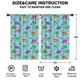 thumbnail image 2 of Blackout Kids Curtains,Light Blue Dinosaur Palm Pattern Childrens Insulated Curtains Set Of 2,Bedroom Essentials,Toddler Room Decor 42"x63", 2 of 5
