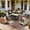 Black, variant on XIZZI 8 Pieces Wicker Patio Furniture with Swivel Rocking Chair Rattan Outdoor Conversation Set Patio Sectionals Set with Glowing Coffee Table for Porch, Navy Blue
