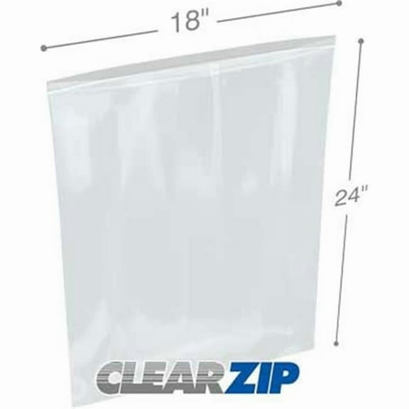International Plastics CZ41824 18 x 24 in. ClearZip Lock Bags, 0.004 Gauge - Case of 250