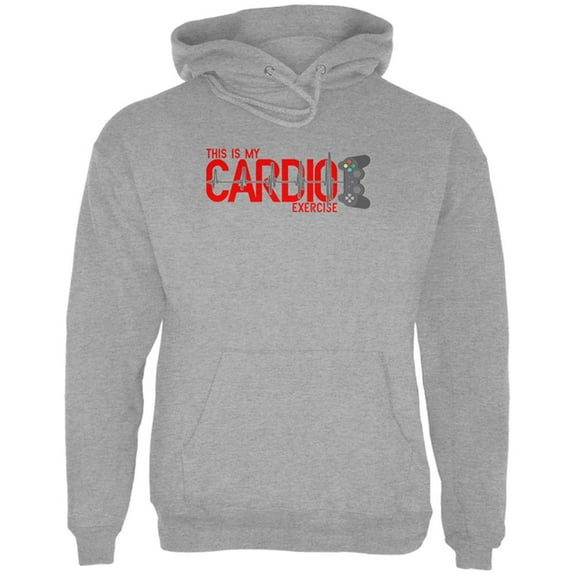 My Cardio Exercise Game Controller Heartbeat Mens Hoodie Storm Grey LG