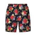 thumbnail image 4 of Lsque Mens Swim Trunks Red Rose Flower Pattern - Bathing Suit Compression Liner - Beach Swim Shorts Swimwear - (S-3XL) - Stretch Quick Dry -Medium, 4 of 9