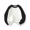 thumbnail image 2 of Kids Boys Sweatshirts Color Block Long Sleeve Pullover Crewneck Blouse Shirt Tops Warm Fall Winter Clothes Toddler Boy Clothes 10-11 Years, 2 of 5
