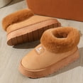 thumbnail image 7 of Platform Winter Snow Boots for Women In Cold Weather Fashion Casual Fleece Lined Warm Fuzzy Plush Slip on Ankle Booties, 7 of 7