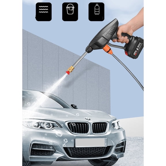 Insta Blast Powerful Cordless Handheld Pressure Washer – Portable, Battery-Powered High-Pressure Cleaner with Water Syphoning Hose, Dual Spray Nozzles & Foam Dispenser