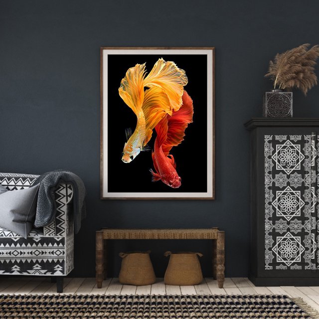 Cuadros Decorativos Pescado 40x50cm Pintura al óleo por números Imagen DIY Ndcxsfigh Nuevos Originales