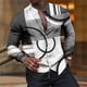 thumbnail image 1 of Camisa larga de verano para hombre, cuello alto, camisa clásica con estampado 3D, botones, moda retro, ropa urbana de alta calidad, 1 of 6