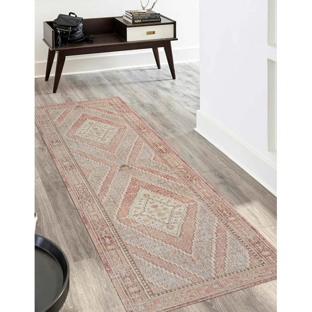 ECARPET Poppy Traditional Runner Rug for Living Room, Bedroom, Dining Room, Entrance, Hallway and More.