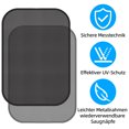 thumbnail image 3 of Car Window Sun Shades, Easy to Store Sun Protection For Cars, Breathable Fabric 14inch X 17inch For Rear Side Window Universal Fit, Blocks Harmful UV Rays Sun Glare Heat, 2 Pcs, 3 of 7