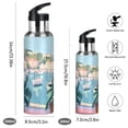 thumbnail image 2 of Yayeee 20oz Insulated Water Bottle Double Wall Stainless Steel with Flip Straw Lid, Sea Boat, 2 of 7