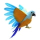 thumbnail image 2 of Estatua simulada, escultura de pájaro, arte artesanal, pájaros artificiales, figurita ed para patio, césped, accesorios de fotografía de jardín Naranja shamjiam Estatua de loro, 2 of 6